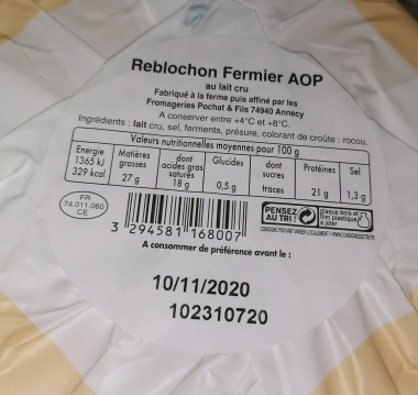 Reblochon de Savoie AOP - Pochat fils - ca 450gr