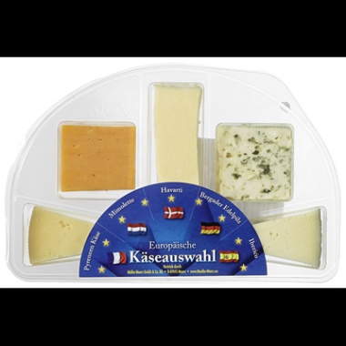 Europische Kseauswahl: Pyreneen Kse, Mimolette, Havarti, Bergader Edelpilz & Iberico 220 g