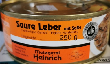 Metzgerei Heinrich  Saure Leber  3x250g Dose  in Ringpull-Dosen