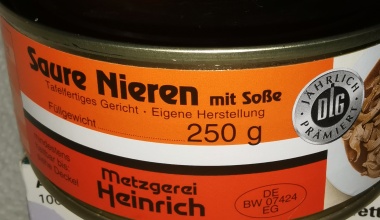 Metzgerei Heinrich Saure Nieren 3x250g Dose  in Ringpull-Dosen