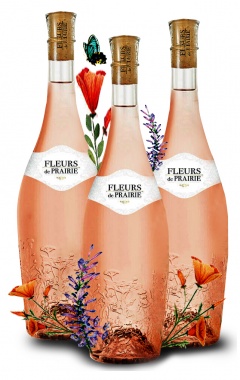 Les Grands Chais Fleurs de Prairie Ros Prestige, Roswein trocken-3x0,75 l Fl