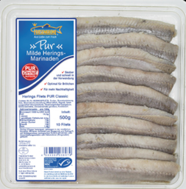 Friesenkrone MSC Marinierte Heringsfilets Pur Classic gekhlt - 500 g Schachtel